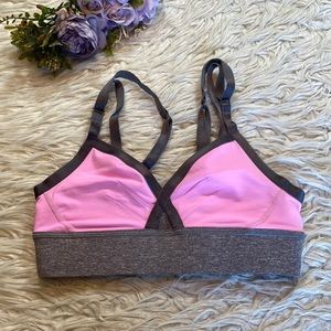 Lululemon If You’re Lucky Bra in Vintage Pink Heathered Slate sz 4